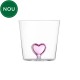 Pahar pentru apa, inima roz, 8 cm, Cuore - designer Alessandra Baldereschi - ICHENDORF